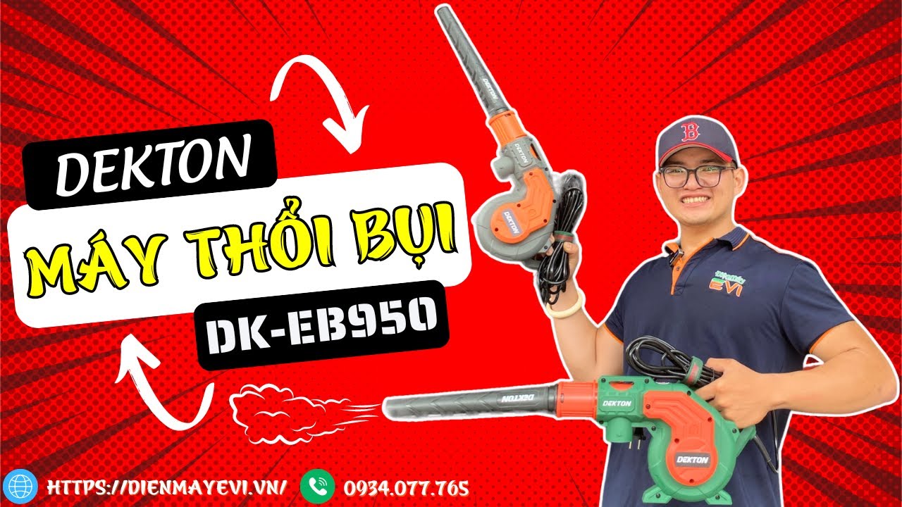 Máy thổi bụi Dekton DK-EB950 Công suất 950W siêu lực | Máy hút thổi bụi 2 trong 1