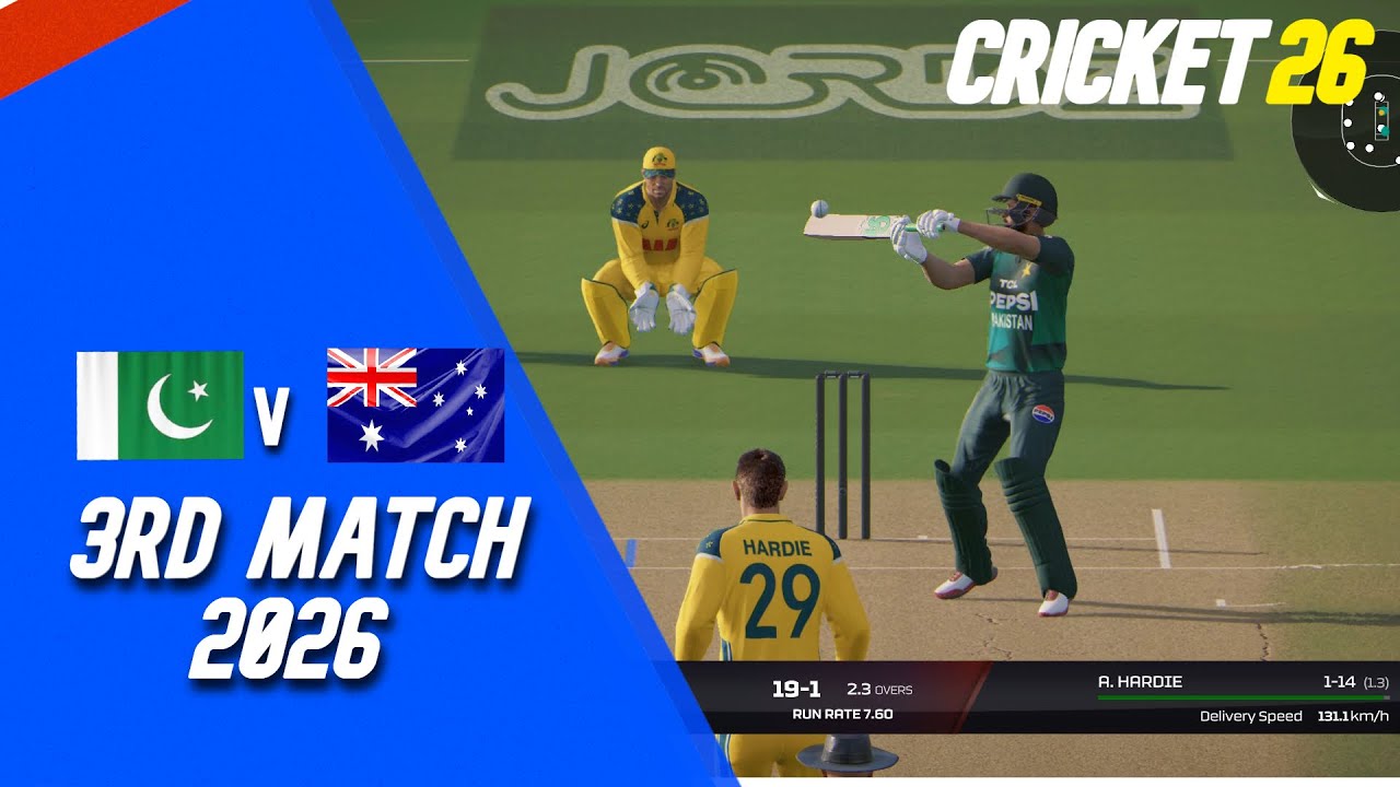 PAKISTAN VS AUSTRALIA 3RD T20I MATCH | CRICKET 26 GAMEPLAY