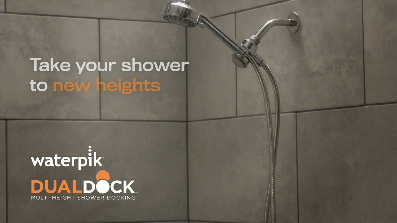 Waterpik&trade; DualDock Multi-Height Shower Docking