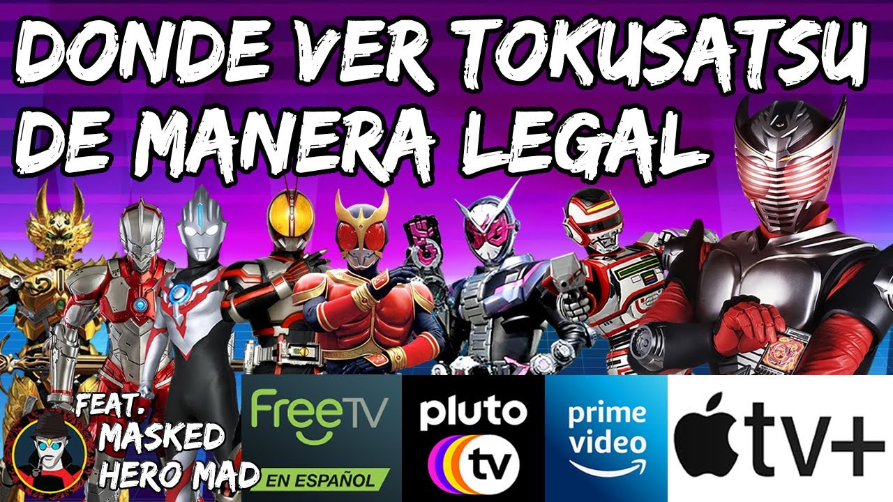 Donde Ver Kamen Rider  y otros Tokusatsu de Manera Legal ?  Free Tv / Pluto Tv Feat. Masked Hero MAD