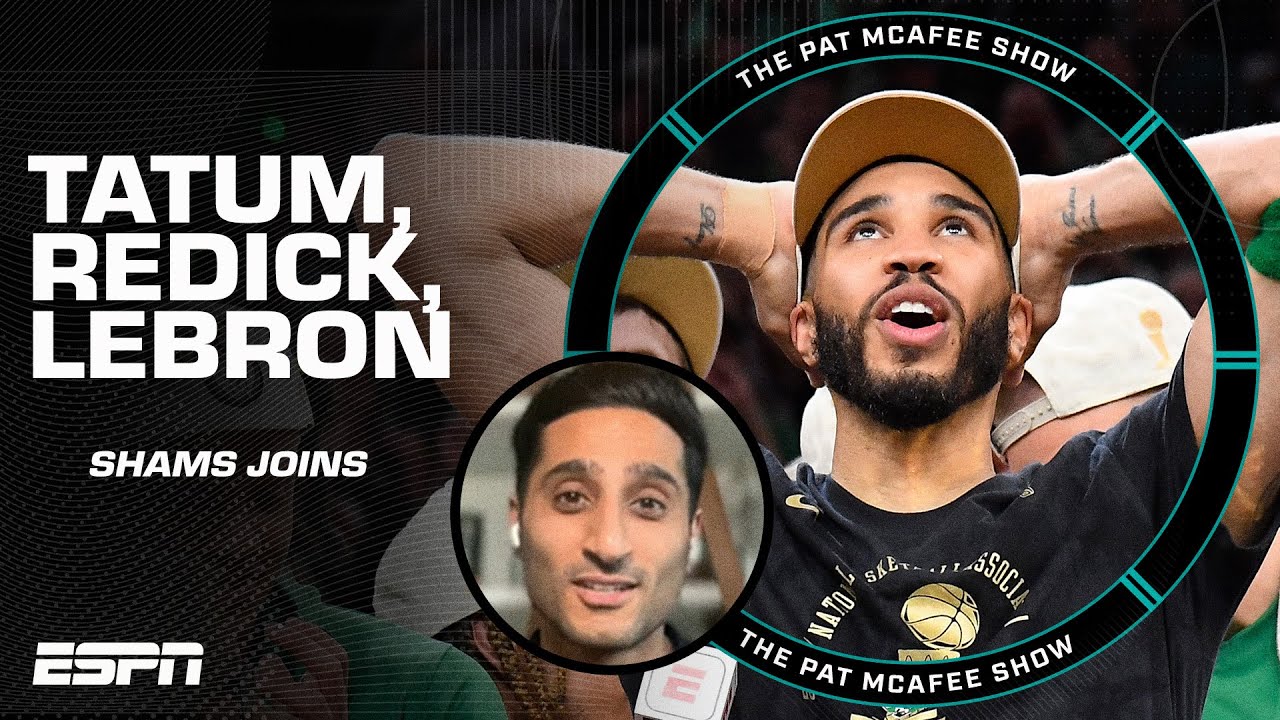 Shams Charania on Jayson Tatum's contract, JJ Redick-Lakers news & LeBron sighting | Pat McAfee Show