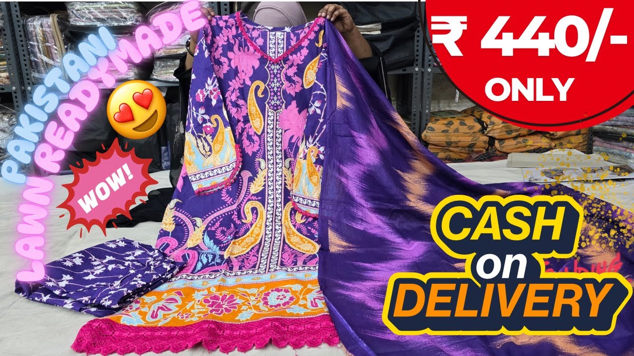 Pakistani READYMADE Lawn Suits Sirf ₹ 440/- 🤯 Sae With Laces HALA KEVAL FAB Brand | MINI CATALOGUE 😍