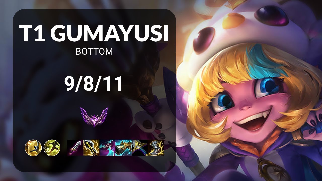 T1 Gumayusi Tristana vs Yunara BOTTOM - KR MASTER Patch 15.16