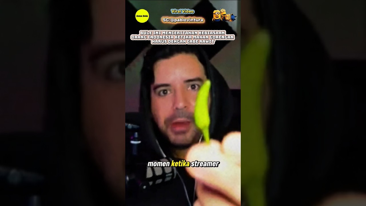 Bule ini menceritakan kebiasaan orang Indonesia makan gorengan harus pakai cabe rawit #shorts
