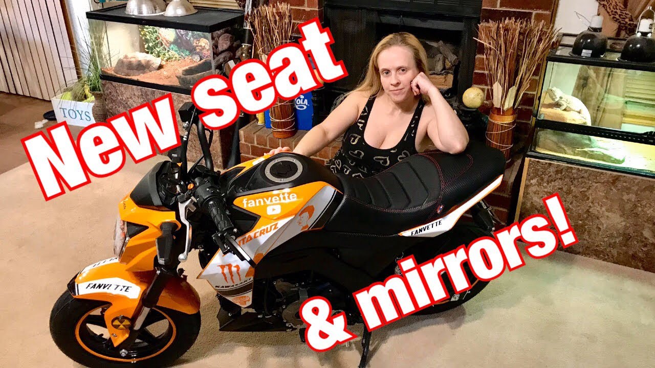 Kawasaki Z125 gets new seat and mirrors!