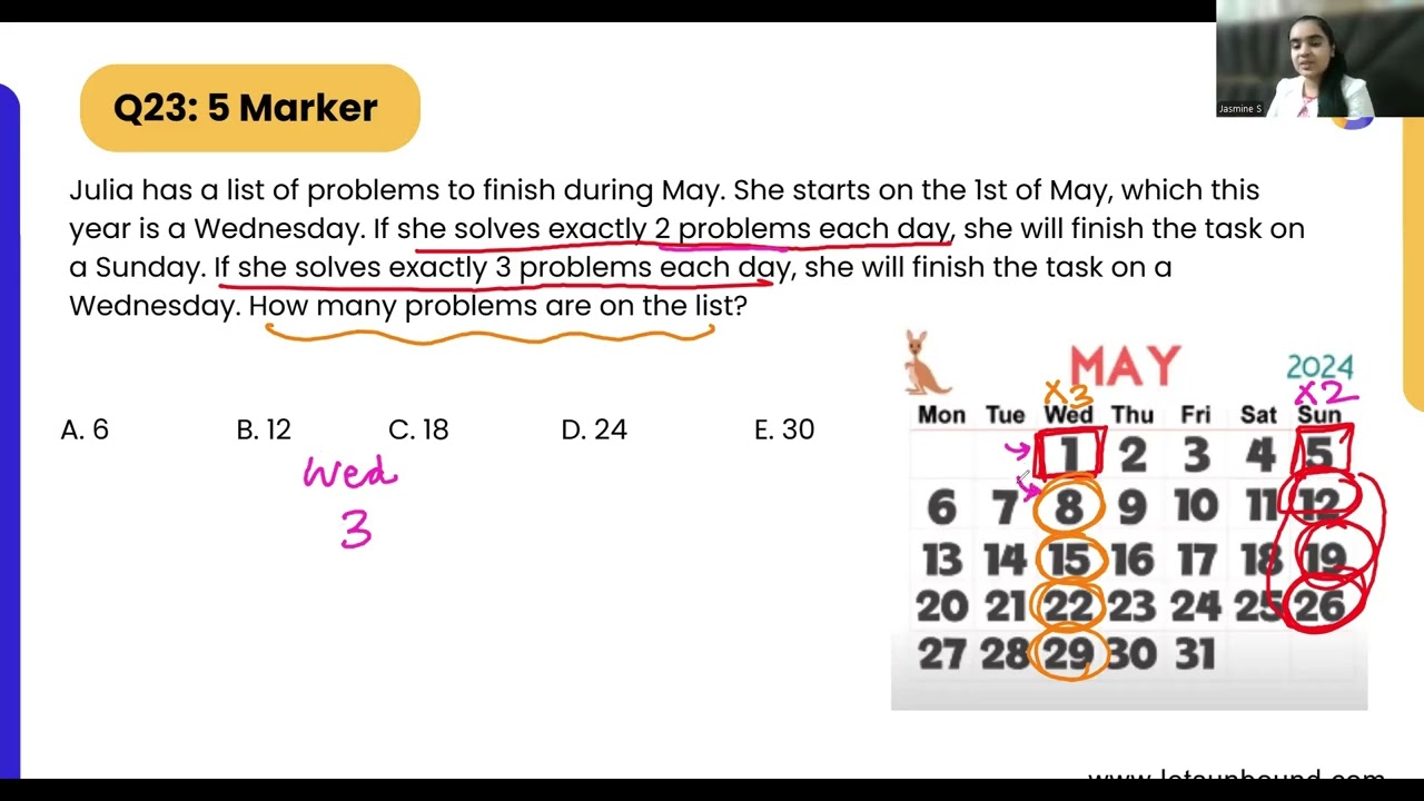 Math kangaroo 2024 Solutions | 5 Marker Part 2 |  Grade 1-2