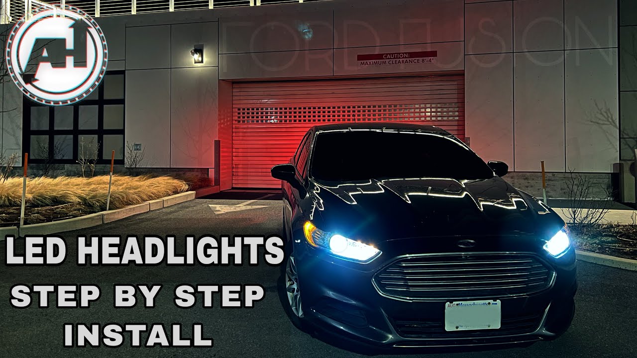 УСТАНОВКА СВЕТОДИОДНЫХ ФАР НА FORD FUSION: Как установить светодиодные фары на Ford Fusion 2014 г...