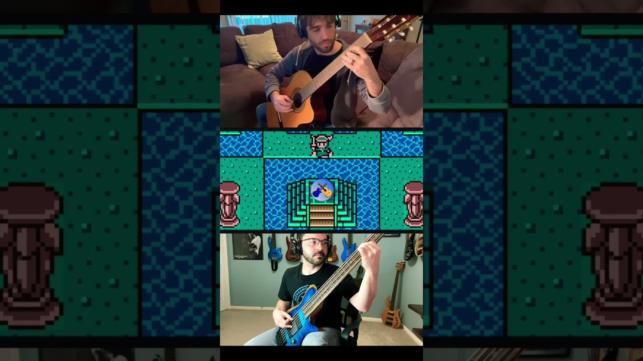 Dragon Quest - Holy Shrine (Bass and Classical Guitar)      #vgm #dragonquest #collab #rpg