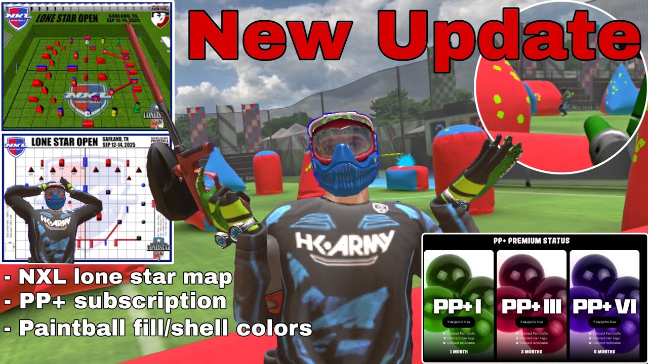 I played on NXL Lone star map before Lone star event!  New Update in Paintball Playground!