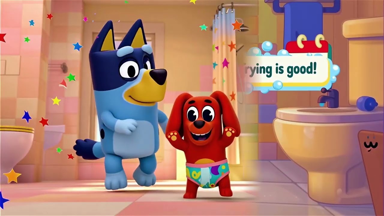 🫧🐾 Música para Niños | Bluey y Bingo en la Fiesta del Baño 🎵 Canciones Infantiles