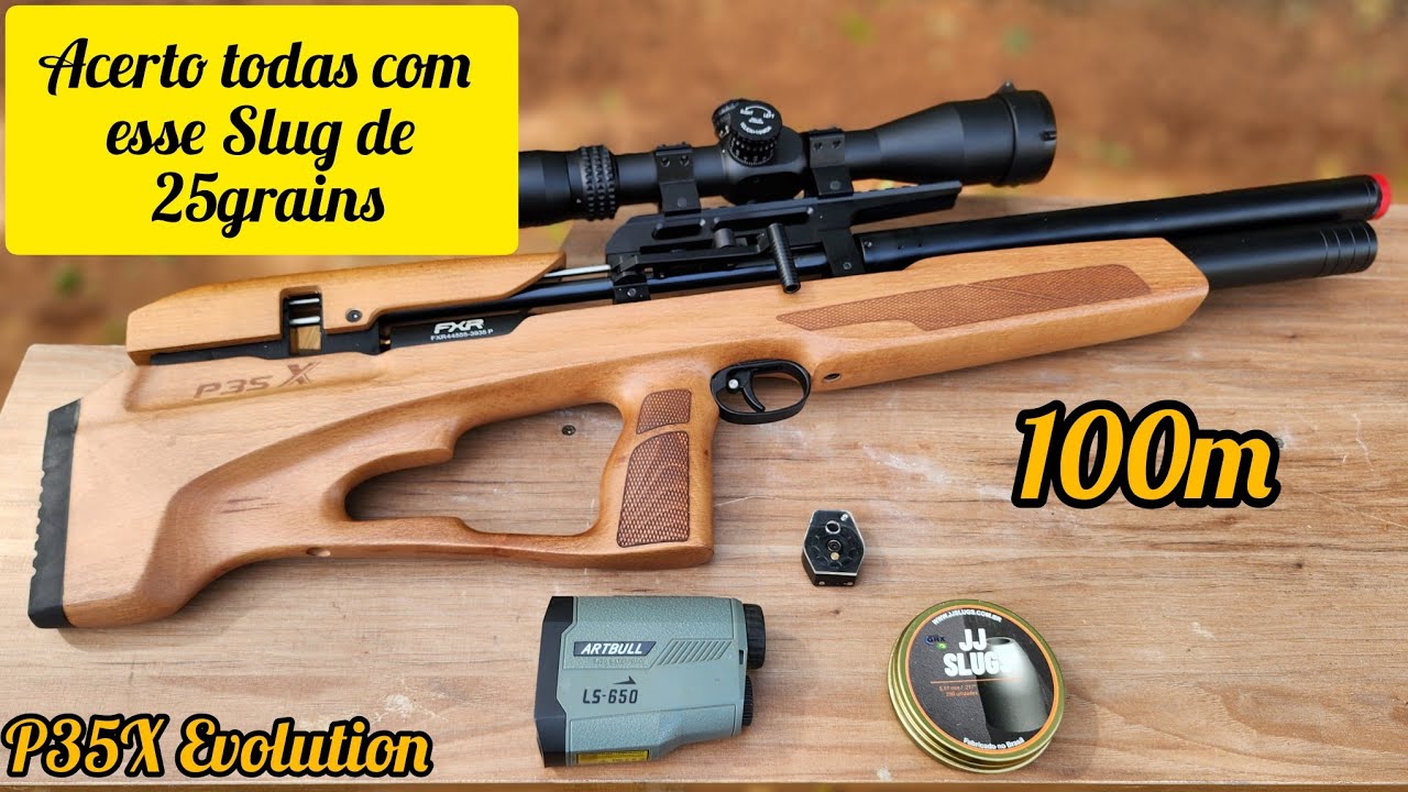 ACHEI O SLUG IDEAL PRA MINHA P35X EVOLUTION , FICOU FACIL ACERTAR ALVOS A 100METROS