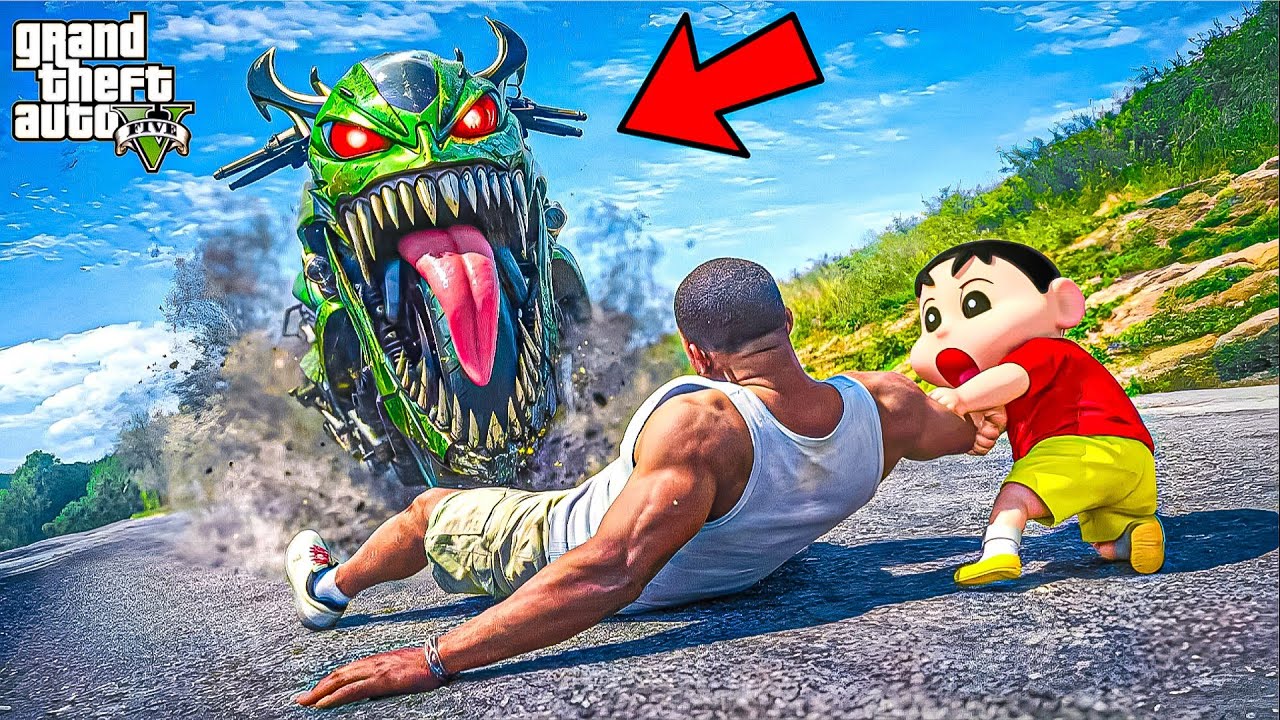 GTA 5 : Franklin & Shinchan Trapped By Cursed Mystery Bike!😱 | GTA 5 Bangla Gameplay
