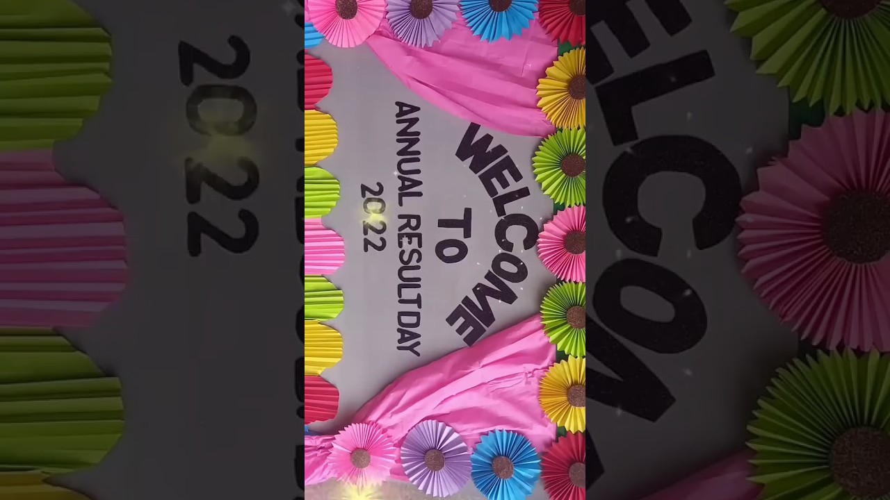 Welcome to Annual result Day/ school display board/ Paper Craft/ #shorts#diy