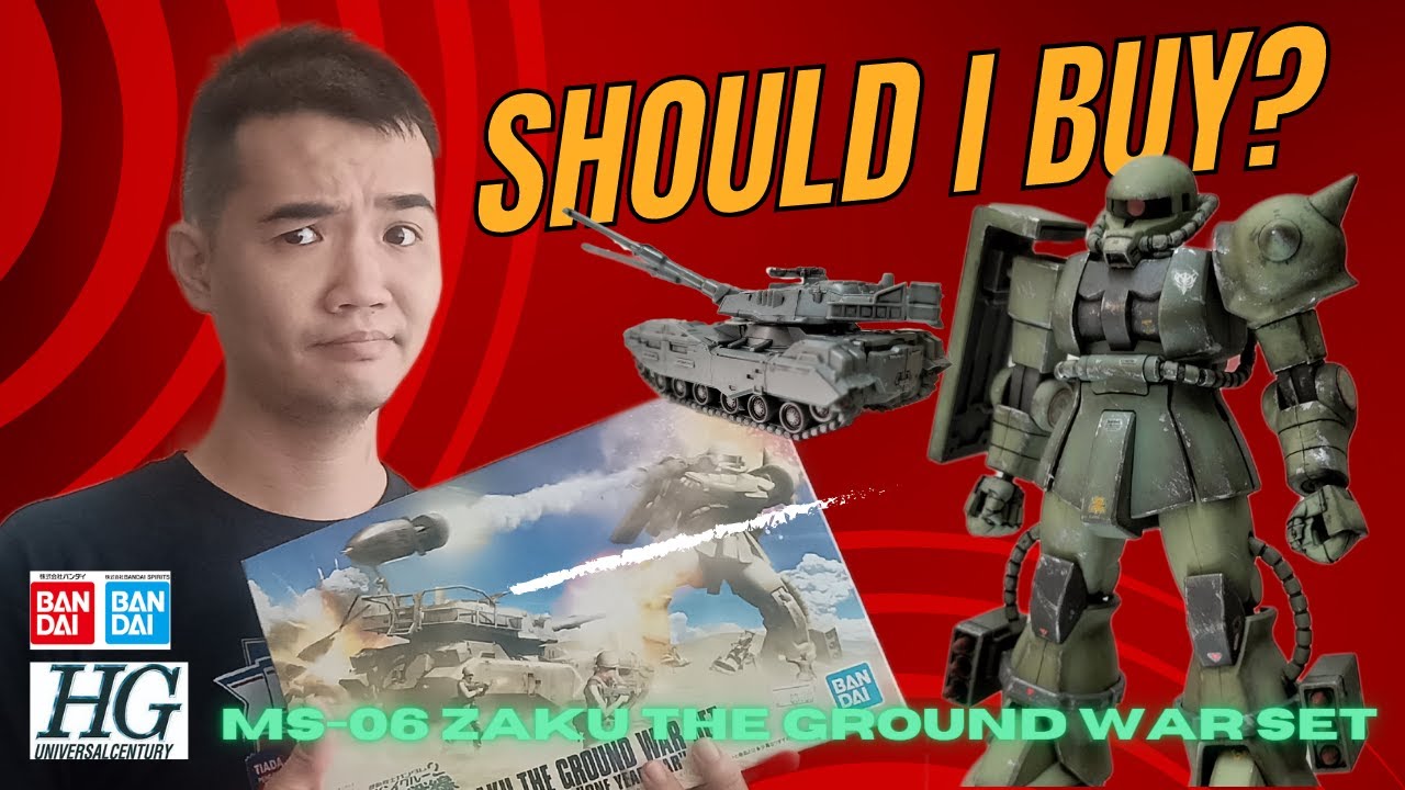 Should i buy? HGUC MS-06 Zaku II Ground War Set | Gunpla Review 