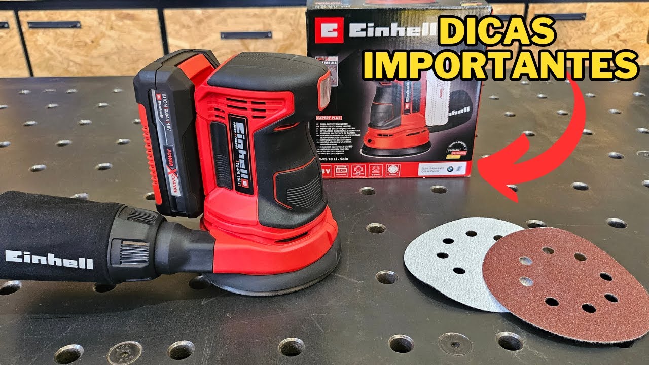 Lixadeira Orbital TE-RS 18 Li Solo da Einhell - Review e Teste