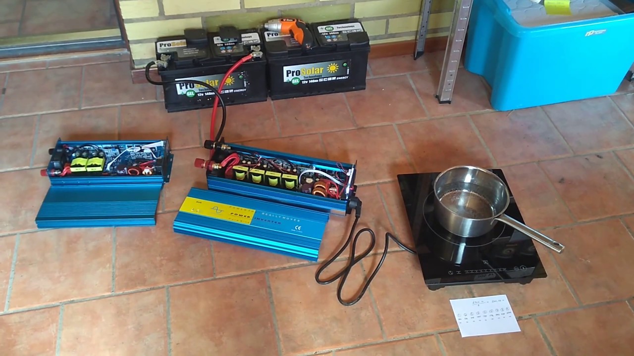 Test - Pure sine wave inverter 2500w (2000w) vs induction plate cooker