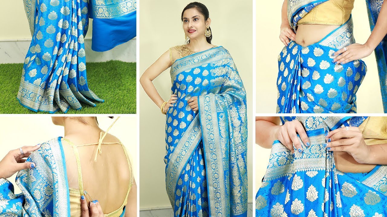 How to Wear Heavy Saree Perfectly to Look Slim & Tall | 5 मिनट में साड़ी पहनने का सही तरीका