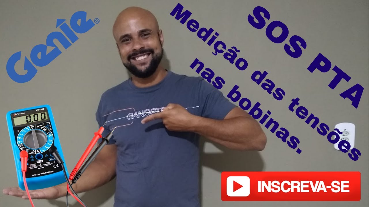 Medição das tensões nas bobinas.
