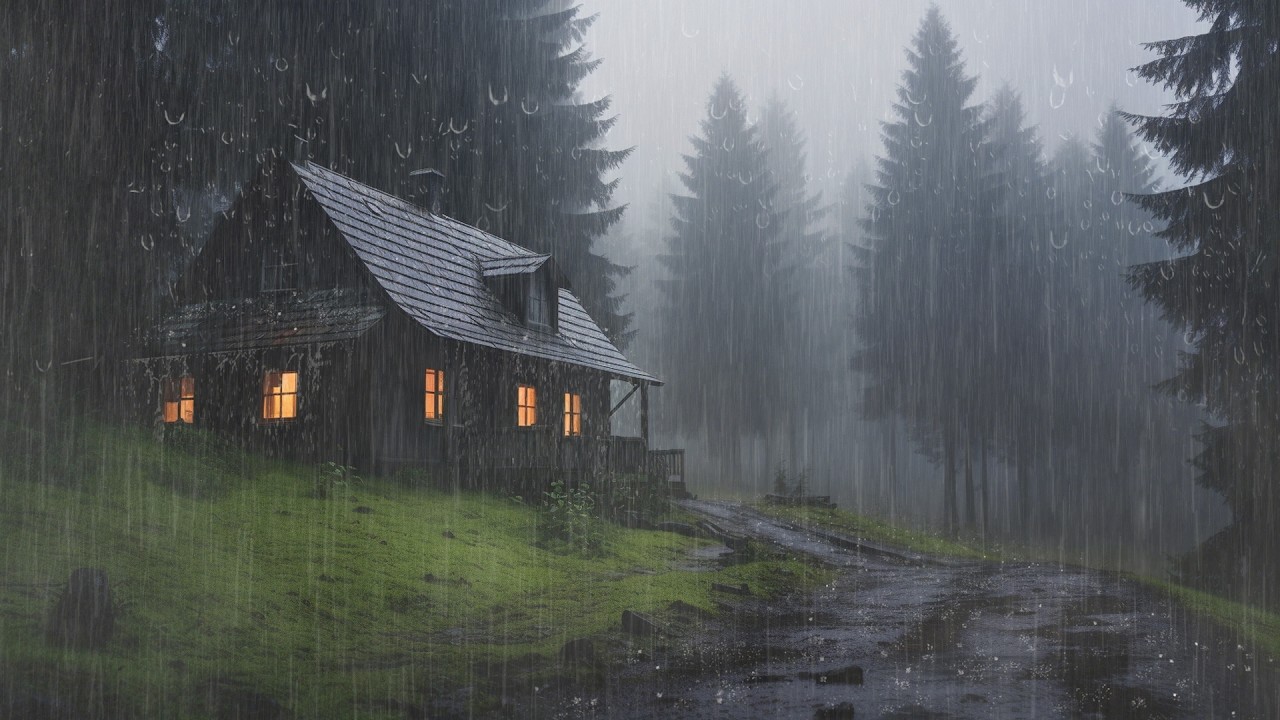 No Ads Rain Sounds for Sleeping – Fall Into Deep Sleep Instantly with Powerful Thunderstorm ASMR