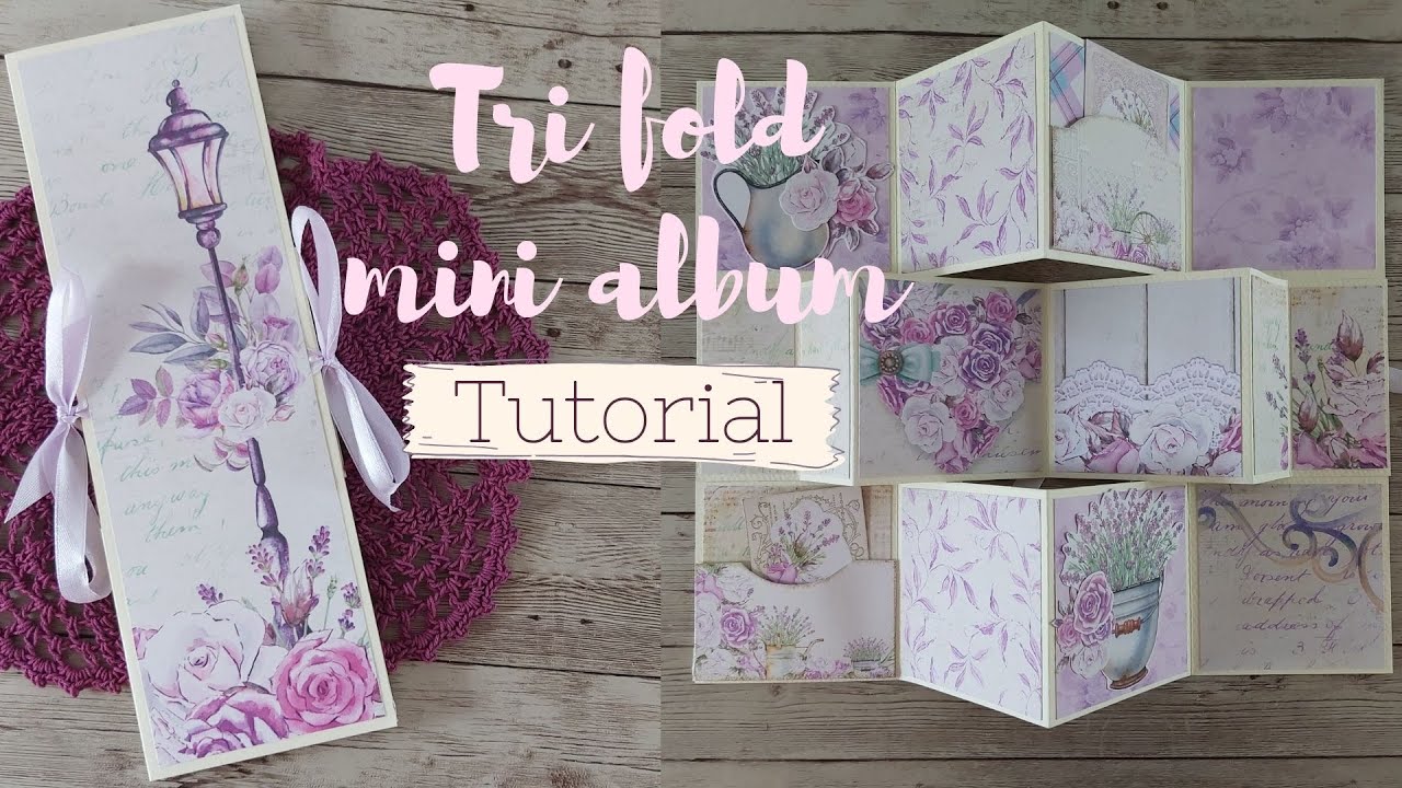 Trifold mini album Tutorial|Marina Manioti