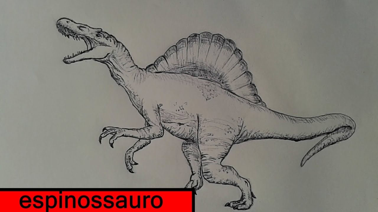 como desenhar e texturizar um espinossauro