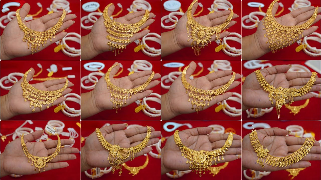 Gold necklace designs with price/latest gold necklace design 2025/antique necklace design in gold/