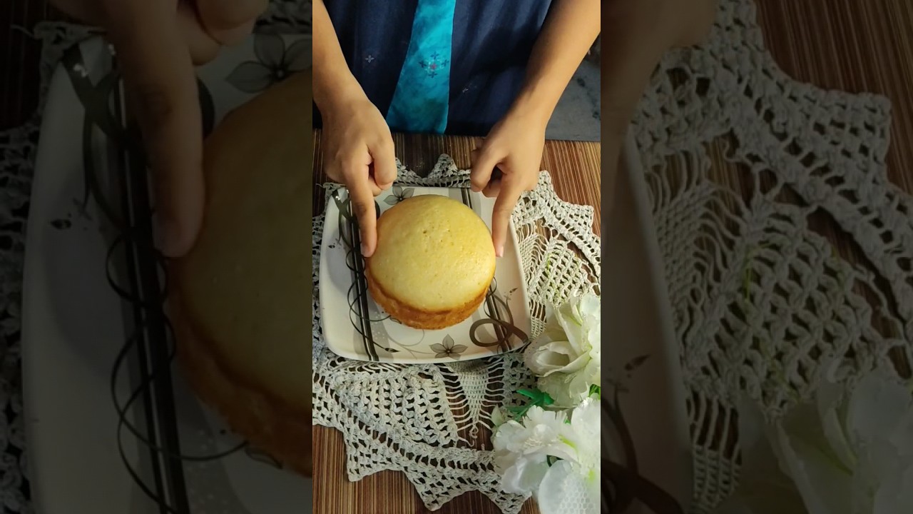 Eggless Vanila Sponge Cake With Premix Powder 🤞| Tropolite Cake Premix #subscribe #shorts #viral #yt
