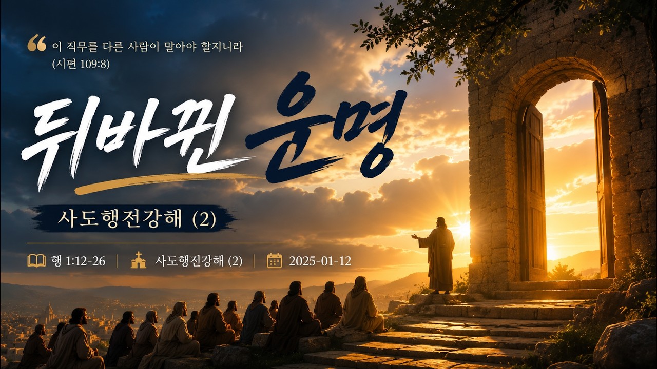 뒤바뀐 운명 ㅣ사도행전강해(2) ㅣ행1:12-26 ㅣ2025-01-12