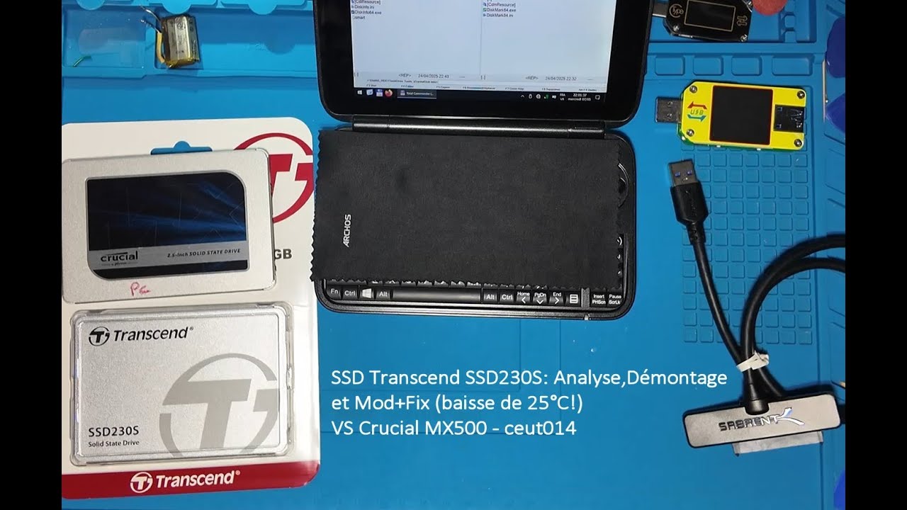 SSD Transcend SSD230S: Analyse,Démontage et Mod+Fix (baisse de 25°C!) - VS Crucial MX500 - ceut014