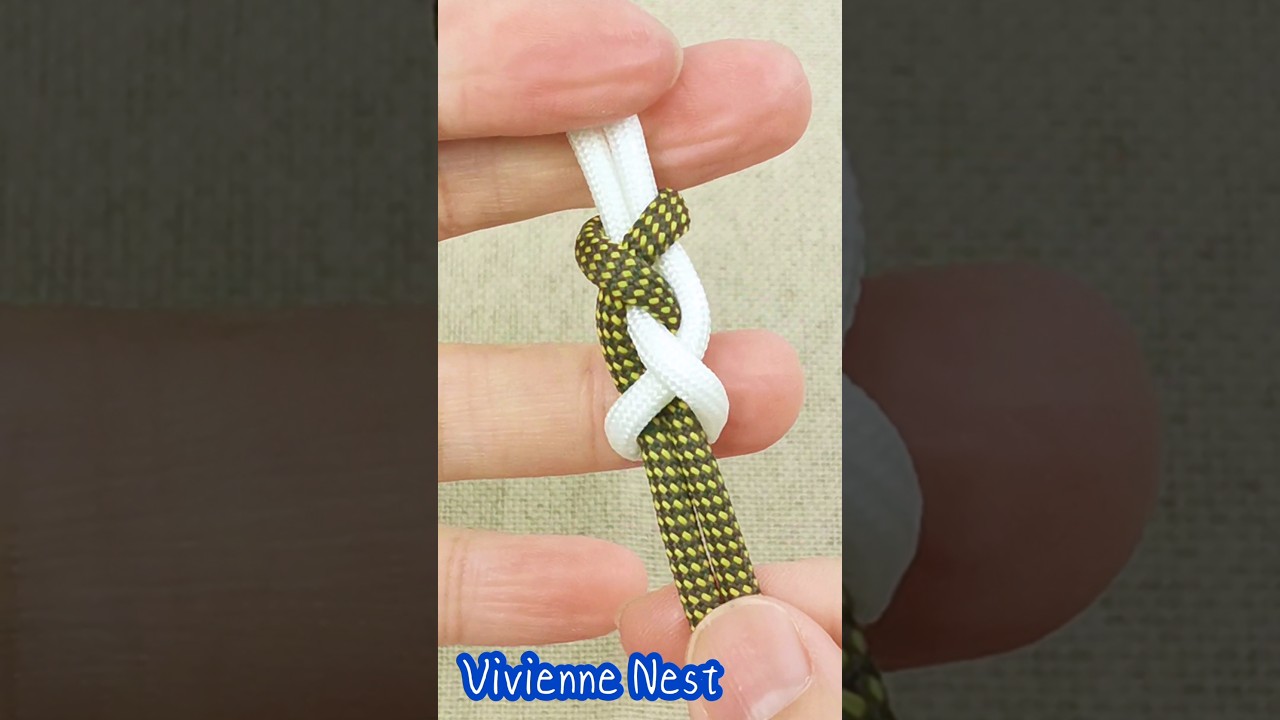 How to Tie a Double Figure Eight Lucky Knot | Chinese Knotting Tutorial  #编绳教程  #slowcraft #asmr