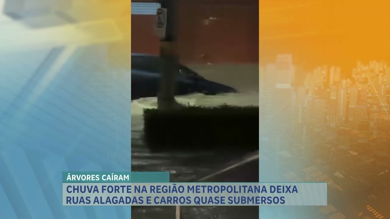 Temporal em Belo Horizonte provoca alagamentos e quedas de árvores