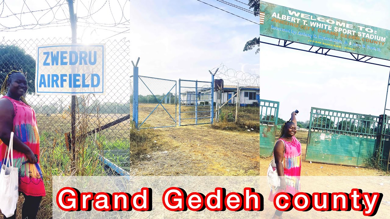 Liberia Grand Gedeh county Zwedru city tour || airport and stadium