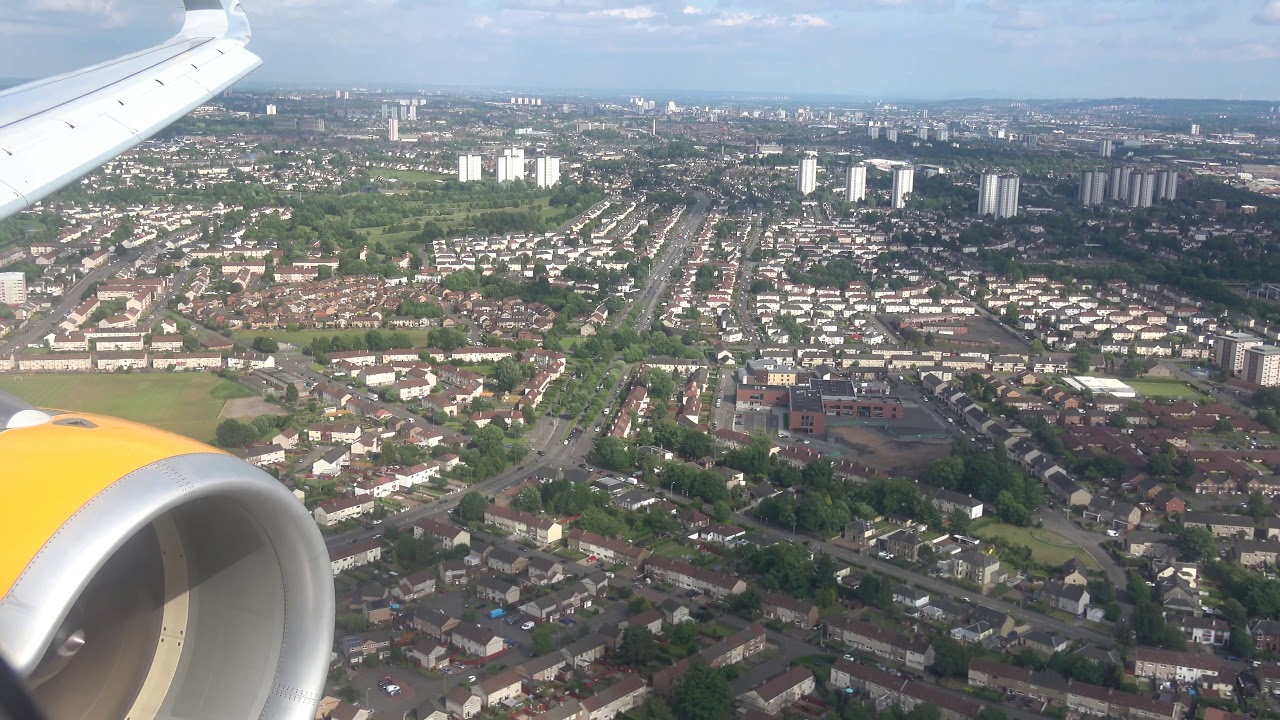 Glasgow Airport approach and landing   12th June 2018