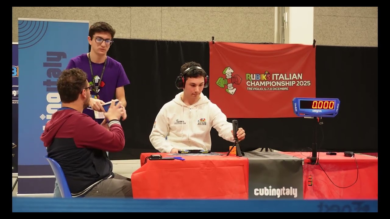 3X3 RUBIK'S CUBE ITALIAN CHAMPION FOR THE 5th TIME IN A ROW (6.49 Winning Average)