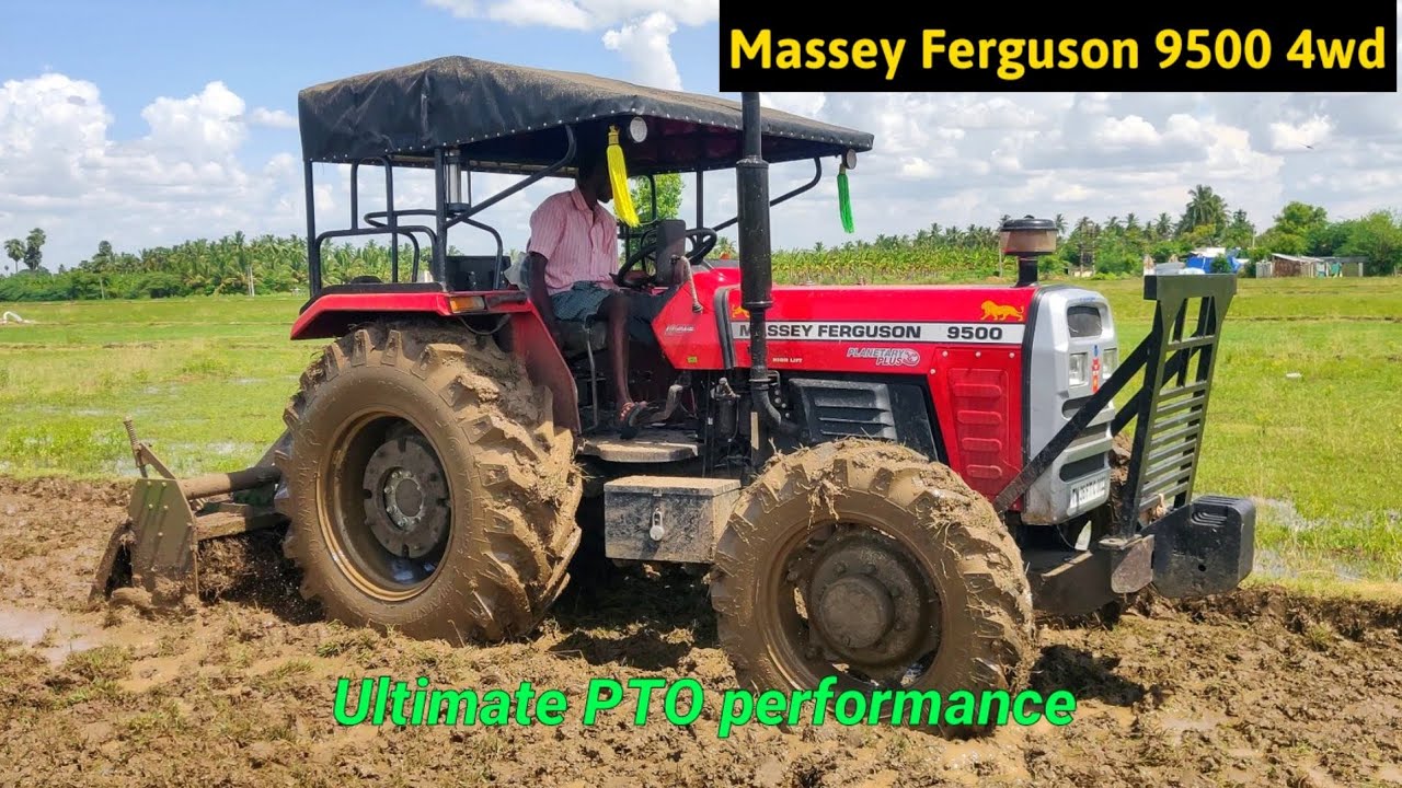 Massey Ferguson 9500 58hp 4wd Tractor puddling performance | Features and mileage details