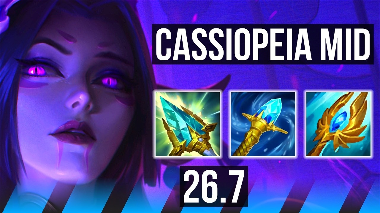 CASSIOPEIA vs ZED (MID) | Good KDA: 13/1/11 | EUW Master | 26.7