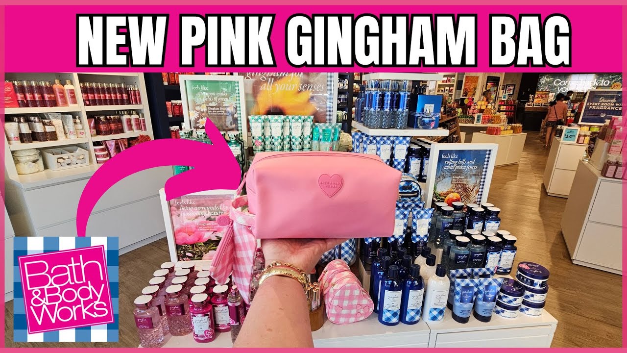 NEW PINK GINGHAM BAG PLUS SAS SOAPS 75% OFF #bathandbodyworks