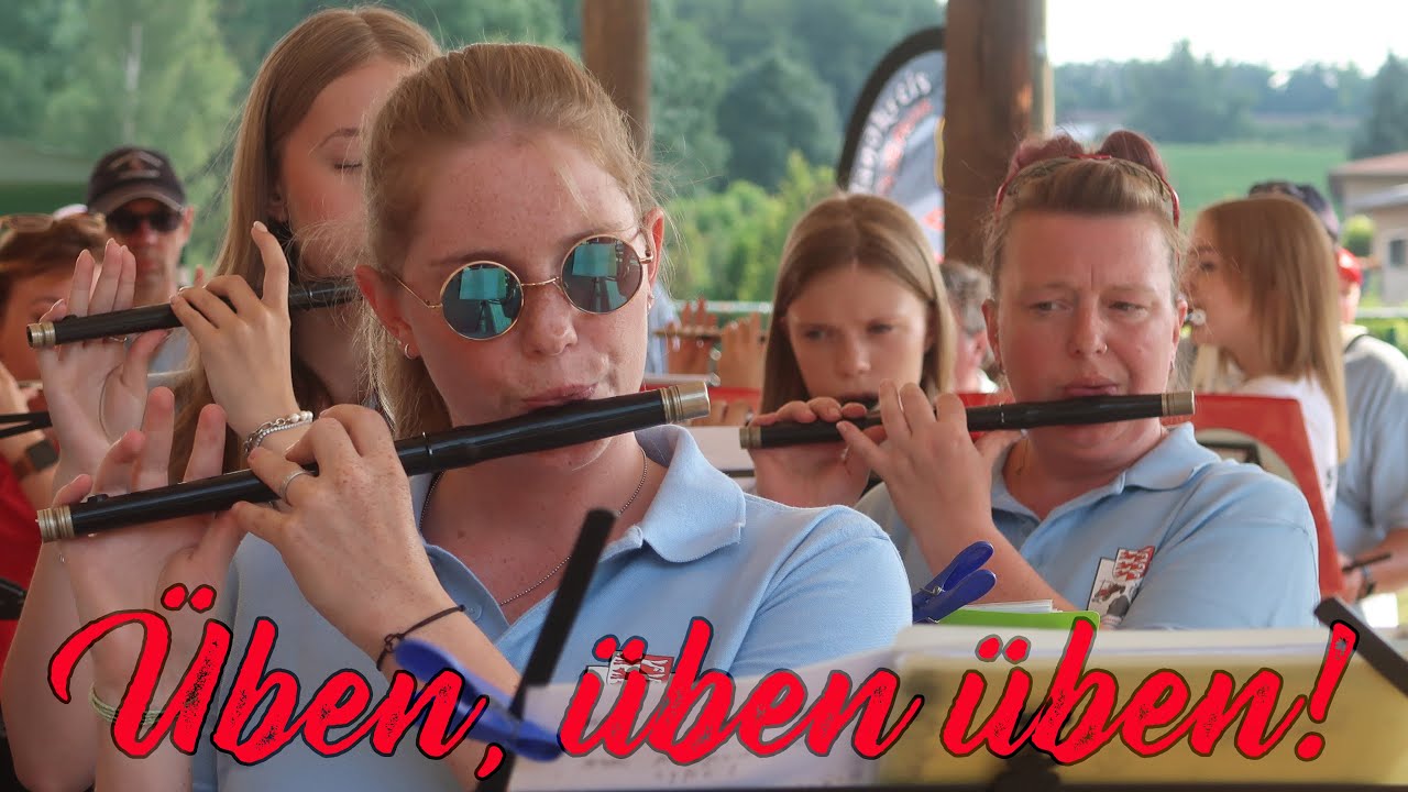 Üben für das 5. Kreismusiktreffen in Biere