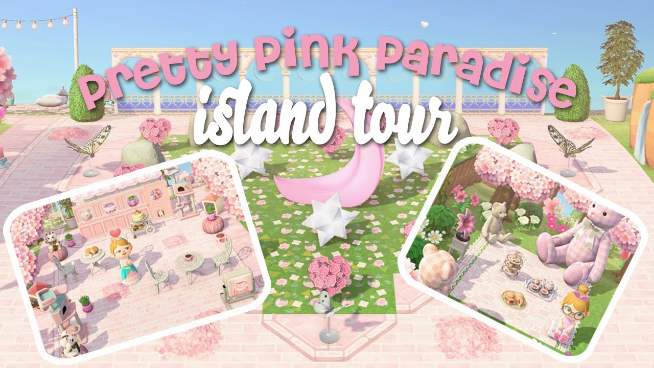 💗Everything’s Pink! 💕 Come Explore this Pretty in Pink ACNH Island!