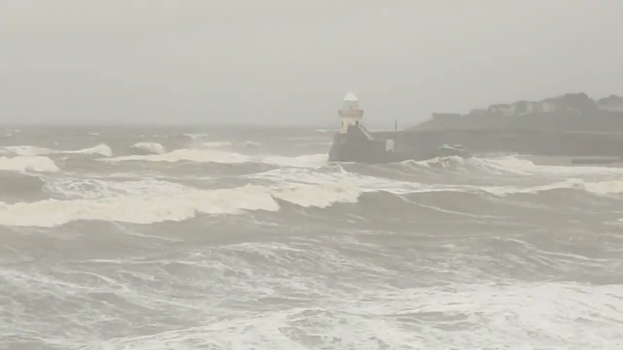 Wild high tide at Balbriggan beach 3-2-2026