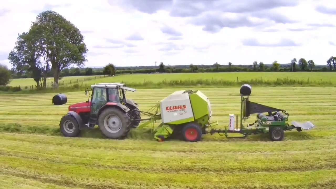 2023 silage  with 6290 claas 255 with mchale 991c wrapper