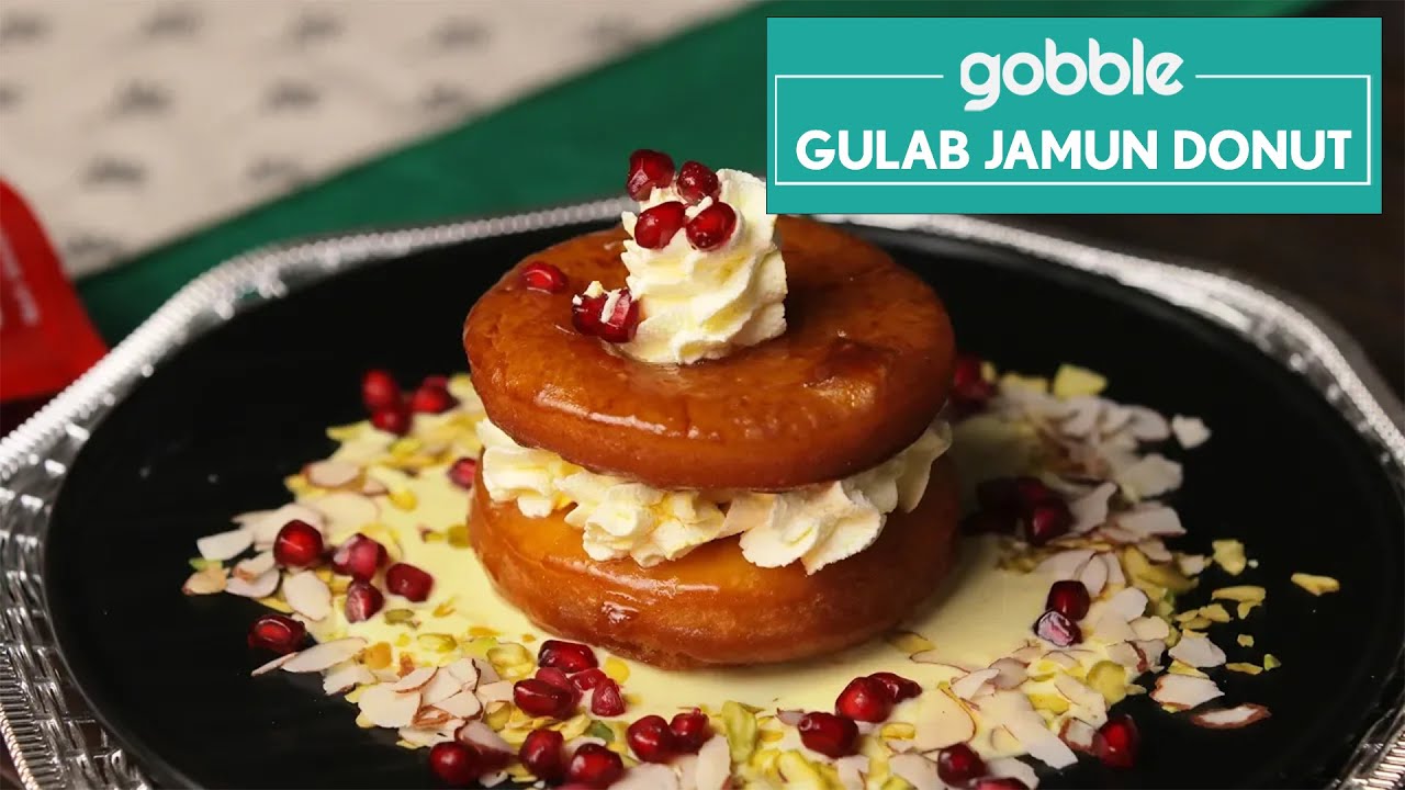 Gulab Jamun Donut Recipe | गुलाब जामुन डोनट | Indian Dessert Recipes | Gobble
