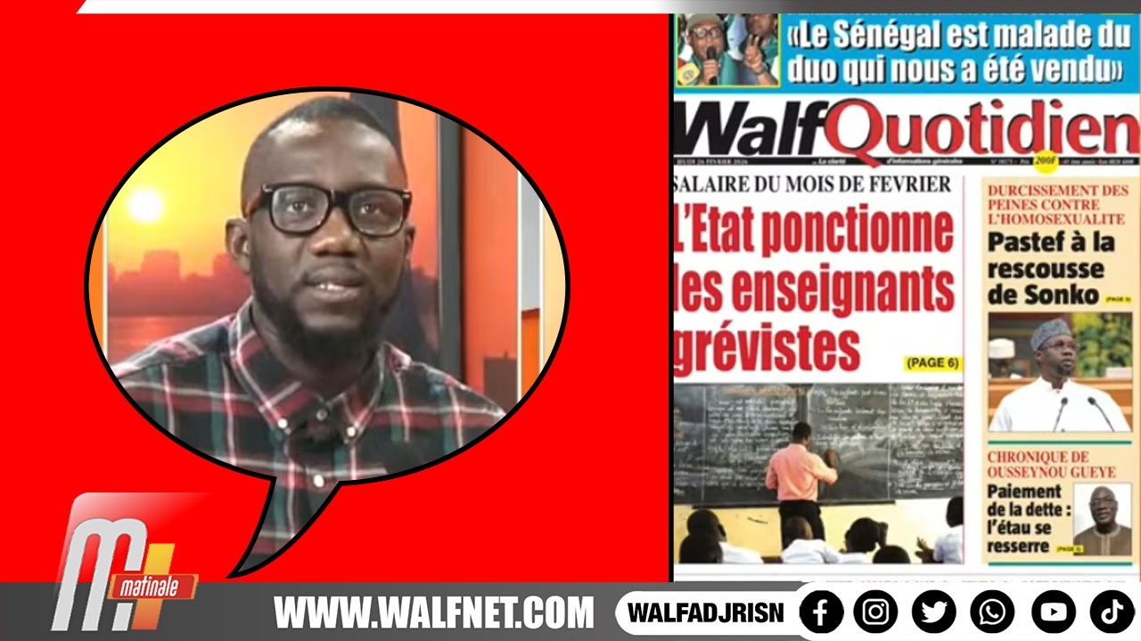 Revue de presse en WOLOF du 26 février 2026 sur walfadjri avec Oumar Gueye