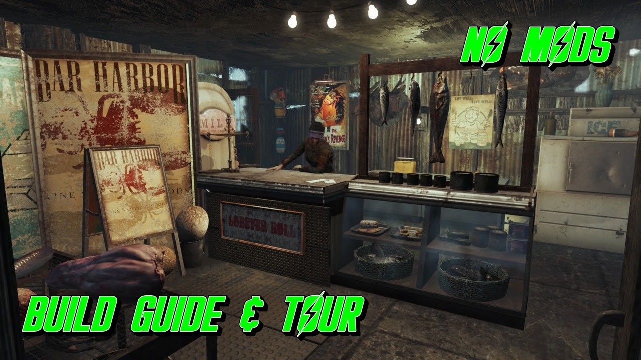 Fishmonger's - 15 min Build & tour (no mods) FALLOUT 4