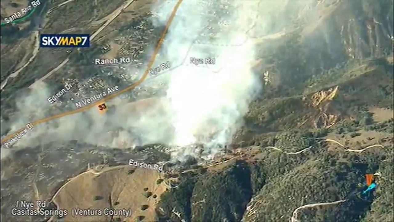 LIVE NOW: A brush fire is burning near Ventura, California