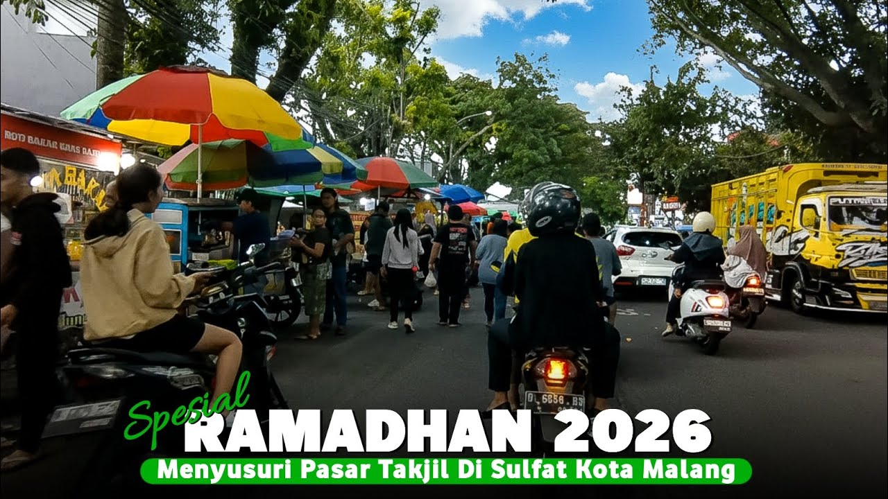 PASAR TAKJIL MALANG! Ramadhan 2026 di Pasar Takjil Sulfat Ramai Banget!