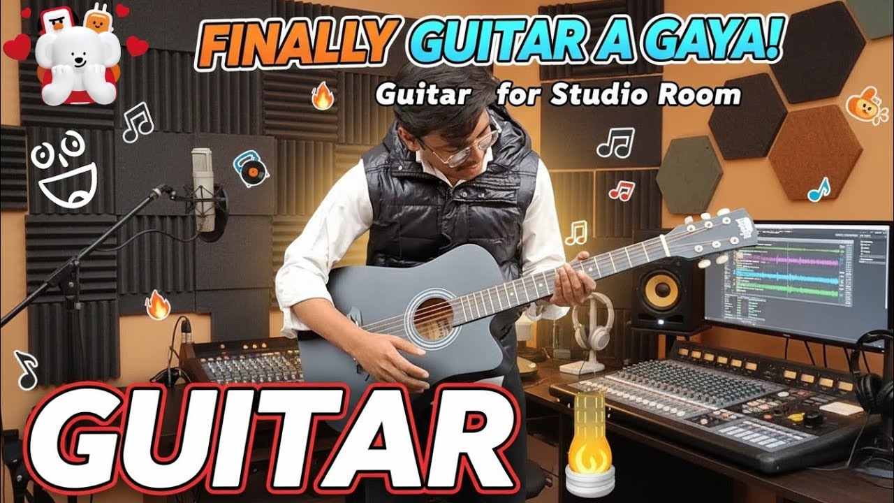 Guitar 🎸 Finally Aa Gaya🎶🔥 | Guitar for Studio Room | CU Verma Vlogs