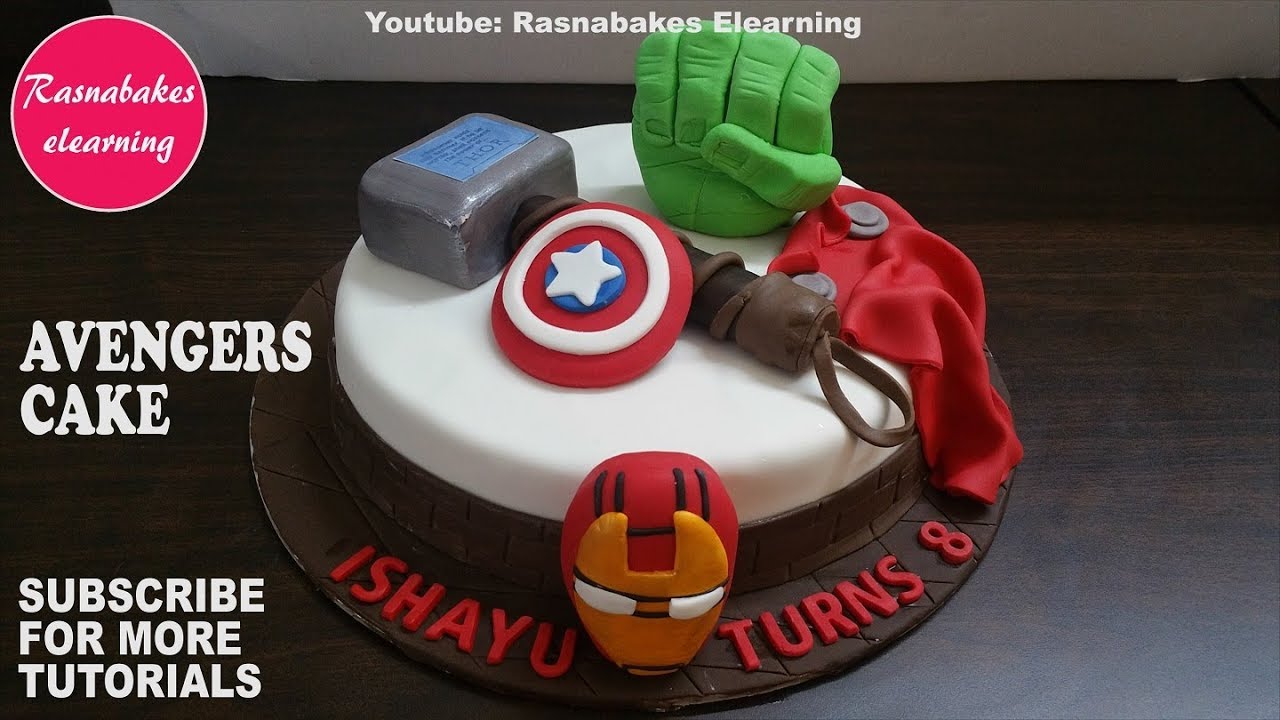 avengers endgame marvel superhero iron man captain america hulk thor birthday cake design ideas