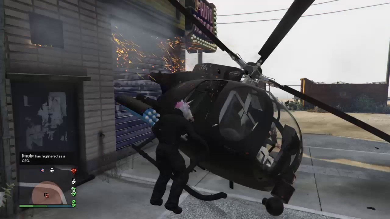 GTA 5 helicopter spawns in a building funny moment