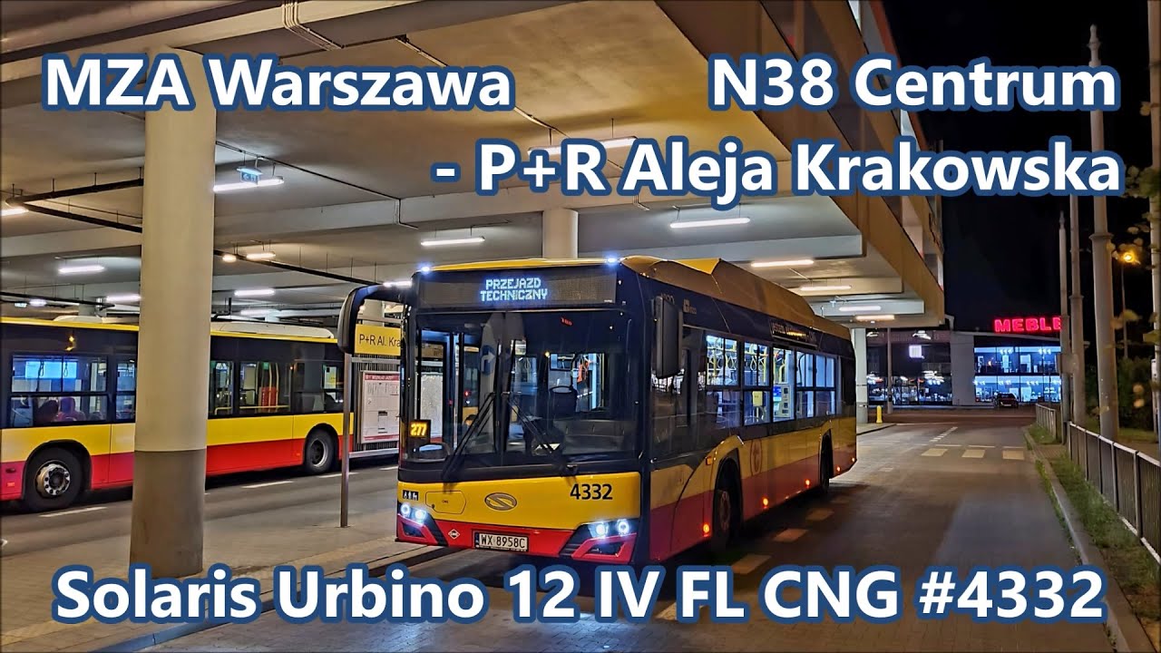 MZA Warszawa - linia N38, Solaris Urbino 12 IV FL CNG #4332